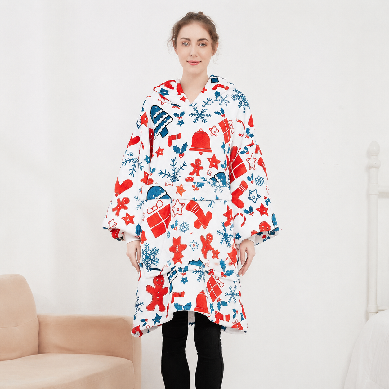 Wearable Heated Blanket Hoodie