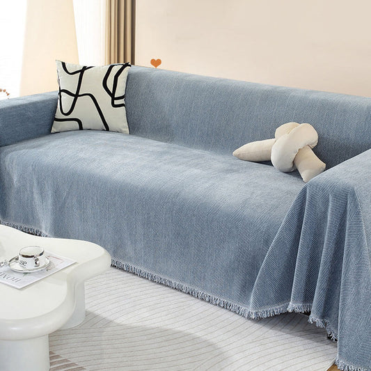 Cozy Chevron Throw Blanket with Gentle Trim - Korstal