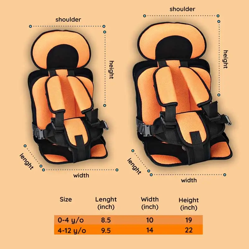 Childrens Adjustable Car Booster Seat Comfort Cushion