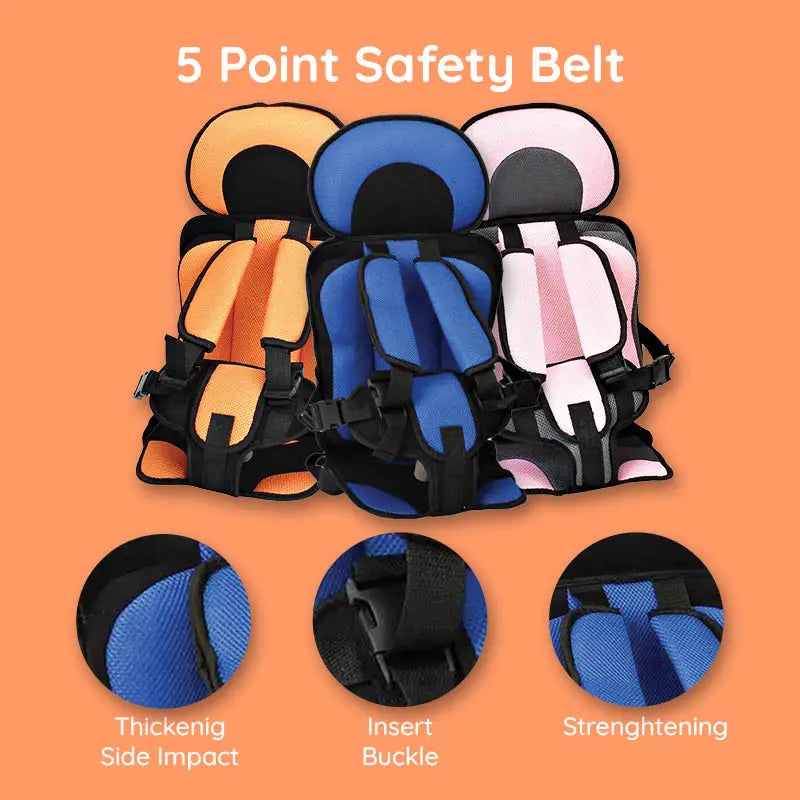 Childrens Adjustable Car Booster Seat Comfort Cushion