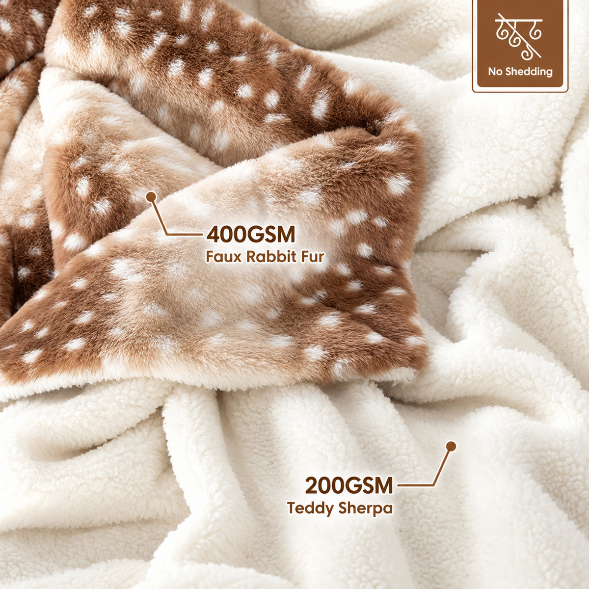 Faux Fur Deer Blanket