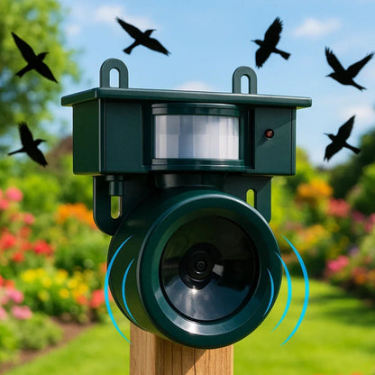 Solar Powered Outdoor Bird Repellent Scarer Device - Korstal