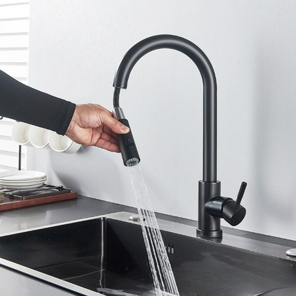Simple Mount Kitchen Faucet with Flexible Spray Head