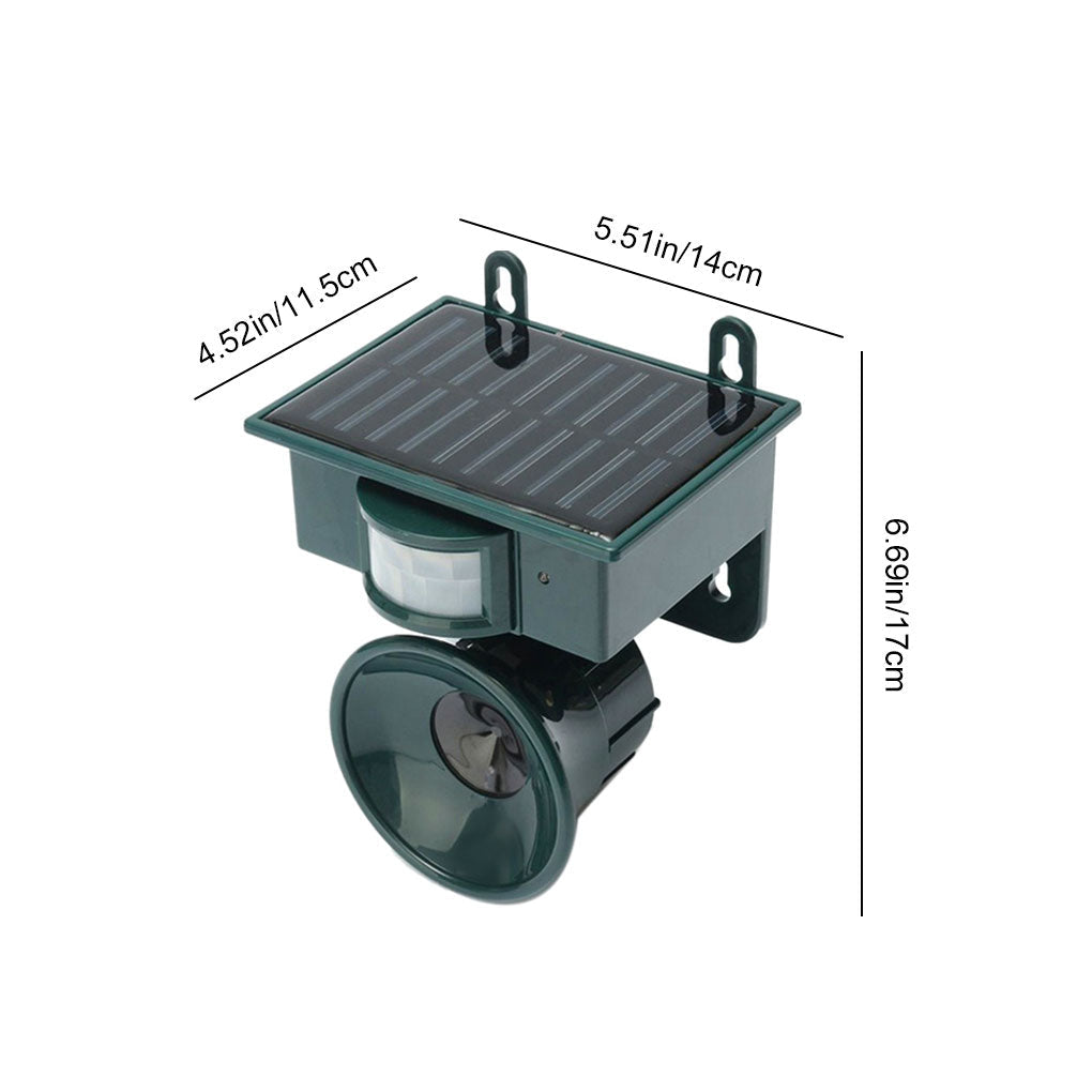 Solar Powered Outdoor Bird Repellent Scarer Device