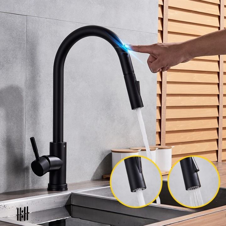 Simple Mount Kitchen Faucet with Flexible Spray Head