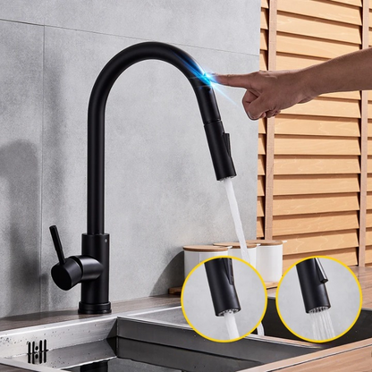 Simple Mount Kitchen Faucet with Flexible Spray Head