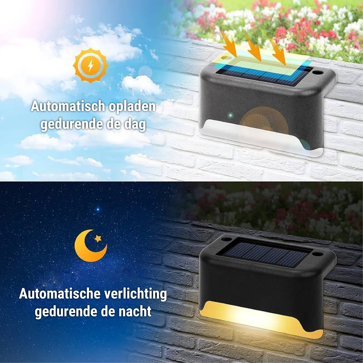Weatherproof Motion Activated Solar LED Wall Lamp