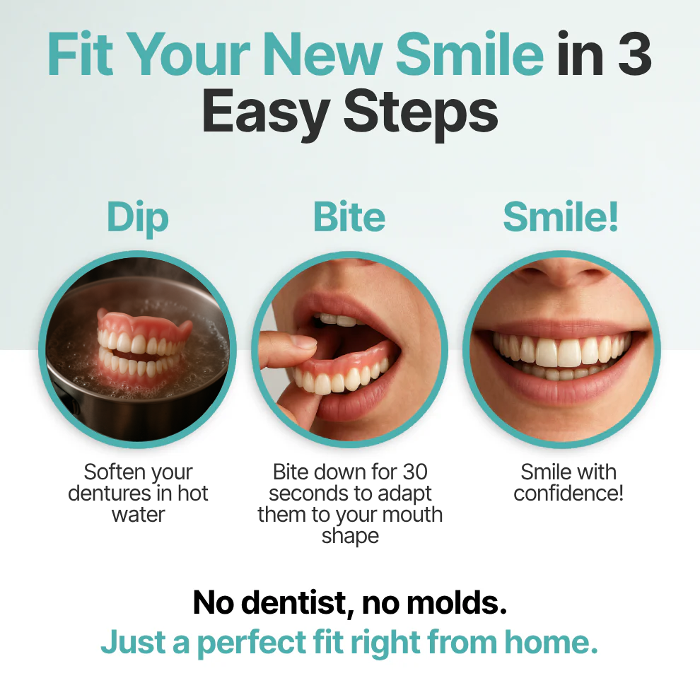 Natural Smile Full Denture Set (Upper & Lower)
