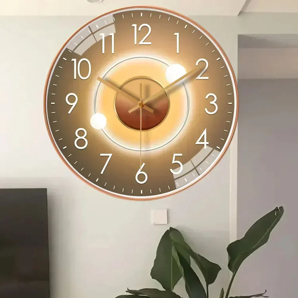 Sleek Modern Wall Clock Elegant Room Accent - Korstal