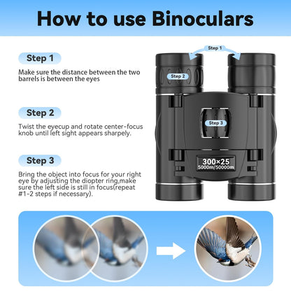 Portable 40X Ultra Wide Travel Binoculars