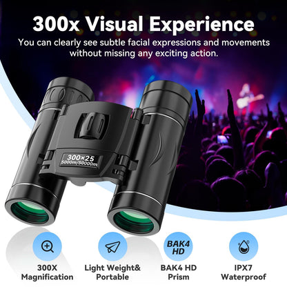 Portable 40X Ultra Wide Travel Binoculars