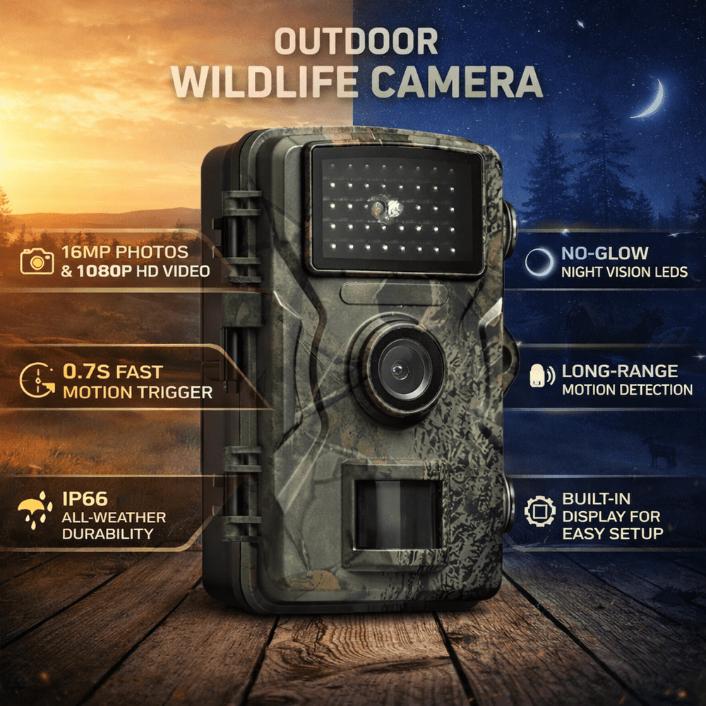 Automatic Night Vision Animal Surveillance Camera Outside
