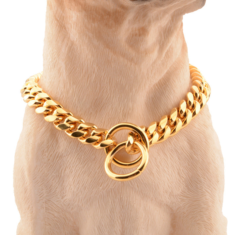 Rugged Stainless Steel Dog Collar Heavy Duty Chain