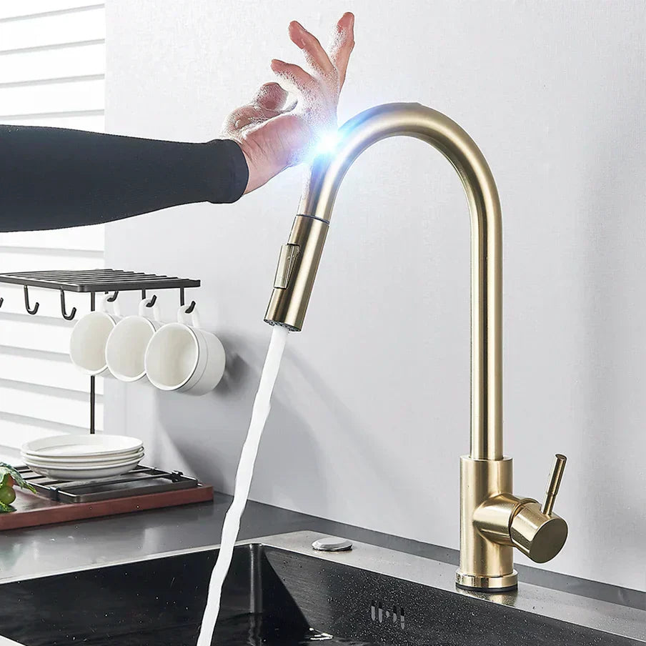 Simple Mount Kitchen Faucet with Flexible Spray Head