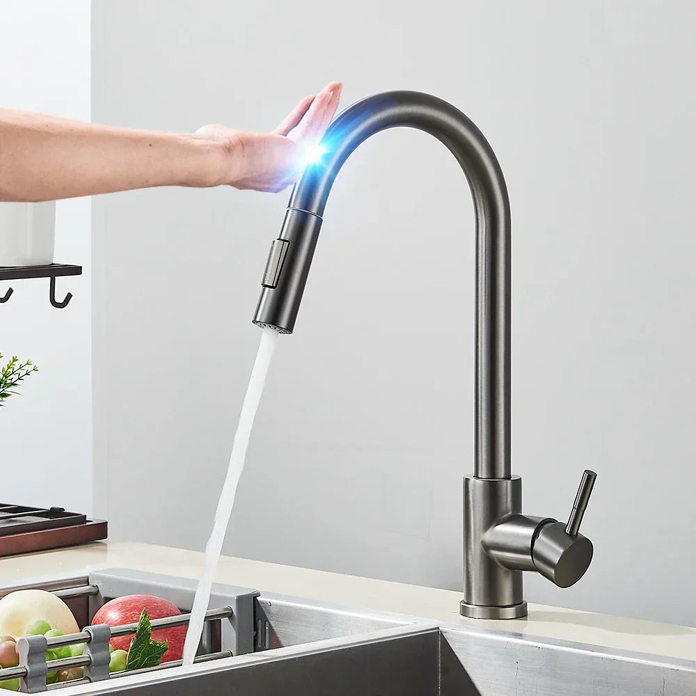 Simple Mount Kitchen Faucet with Flexible Spray Head