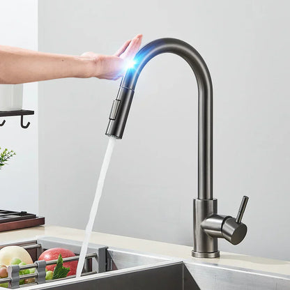 Simple Mount Kitchen Faucet with Flexible Spray Head
