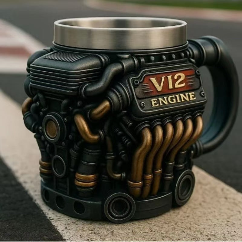 Engine Block Coffee Mug – Unique Automotive Gift