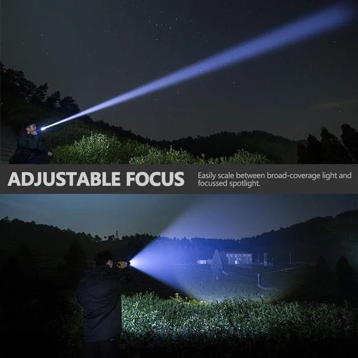 Intense Focus Rechargeable LED Torch Super Bright Beam