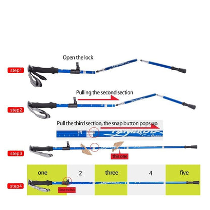 Portable Lightweight Folding Trekking Poles