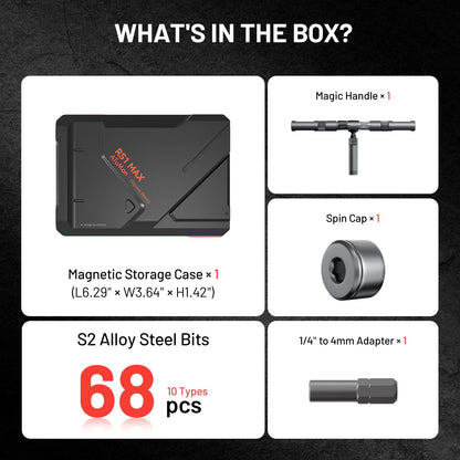 Magnetic Precision Screwdriver Set with Ratchet Handle