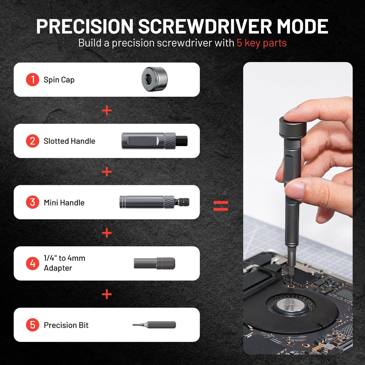 Magnetic Precision Screwdriver Set with Ratchet Handle