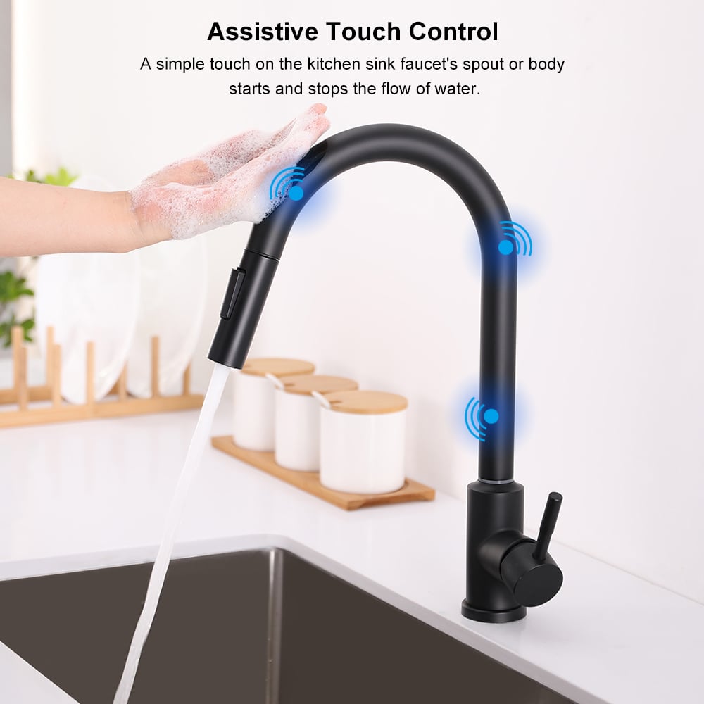 Simple Mount Kitchen Faucet with Flexible Spray Head