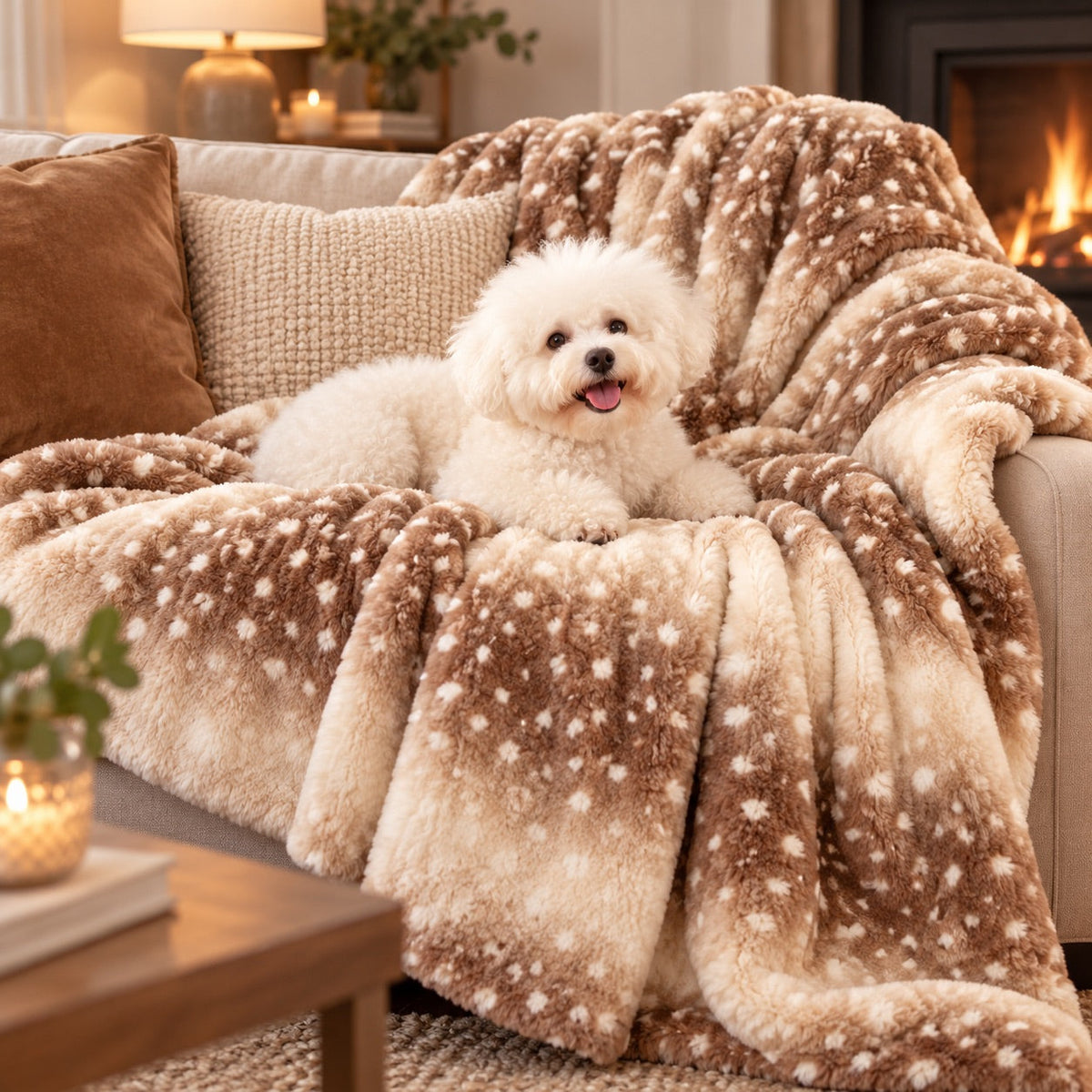 Faux Fur Deer Blanket