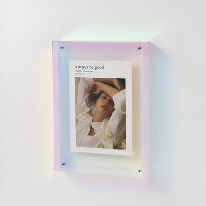 Colorful Glass Photo Frame – Stylish Wall Display