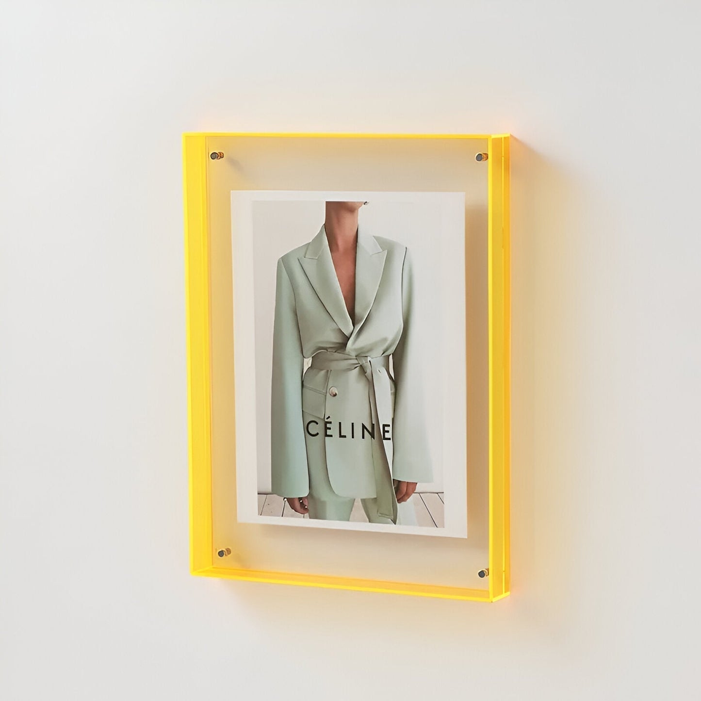Colorful Glass Photo Frame – Stylish Wall Display