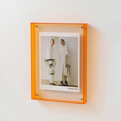 Colorful Glass Photo Frame – Stylish Wall Display