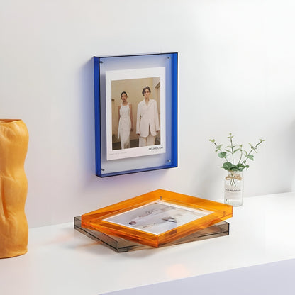 Colorful Glass Photo Frame – Stylish Wall Display