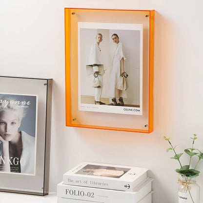 Colorful Glass Photo Frame – Stylish Wall Display