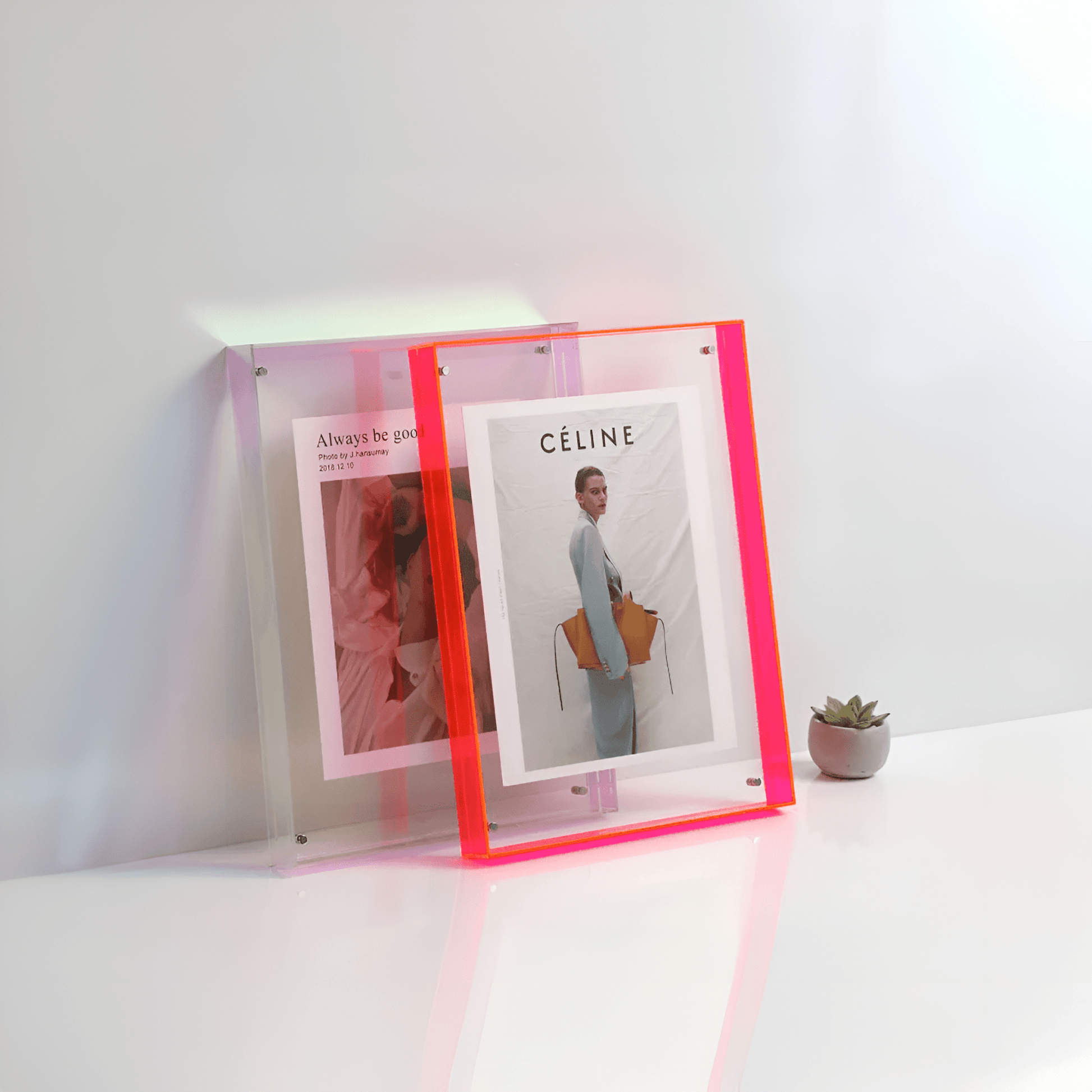 Colorful Glass Photo Frame – Stylish Wall Display - Korstal