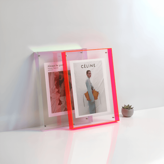 Colorful Glass Photo Frame – Stylish Wall Display - Korstal