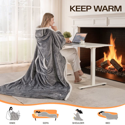 Oversized Sherpa Wearable Blanket