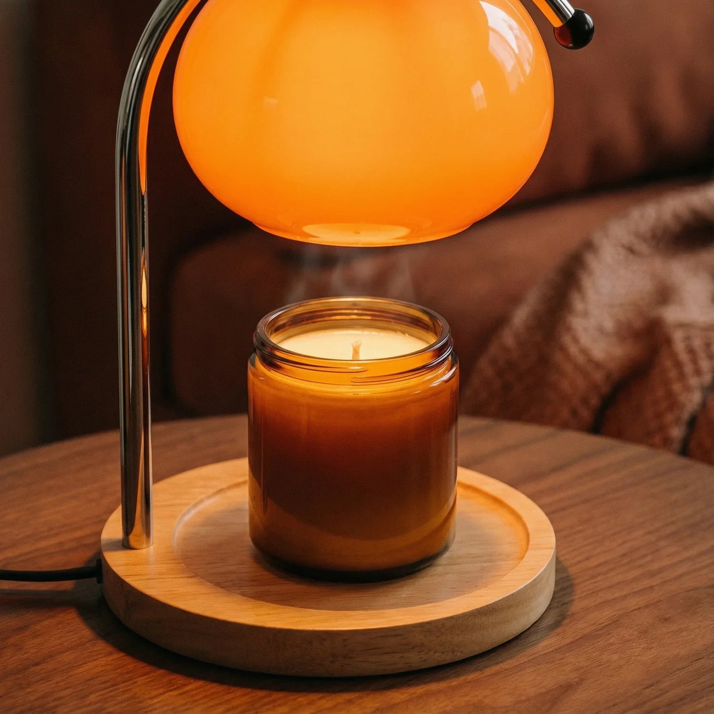 Vintage Glass Dome Candle Lighter Lamp