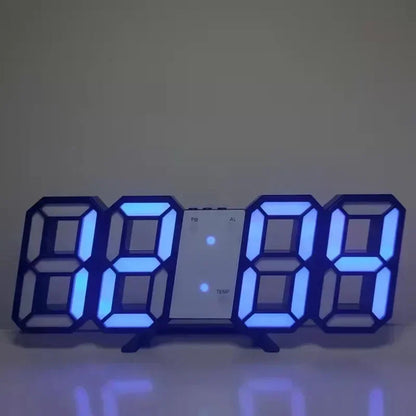 Stylish 3D LED Clock with Built-in Night Light