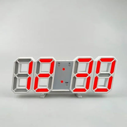 Stylish 3D LED Clock with Built-in Night Light