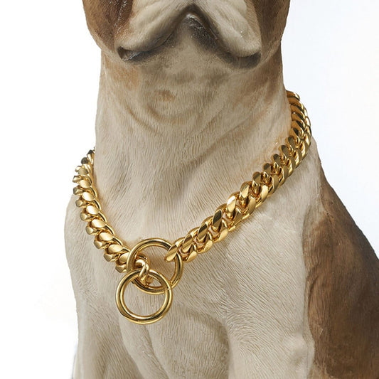 Rugged Stainless Steel Dog Collar Heavy Duty Chain - Korstal