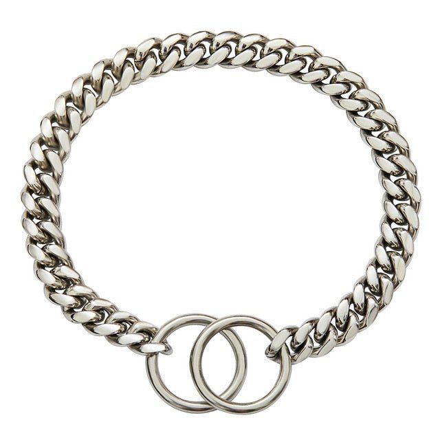 Rugged Stainless Steel Dog Collar Heavy Duty Chain