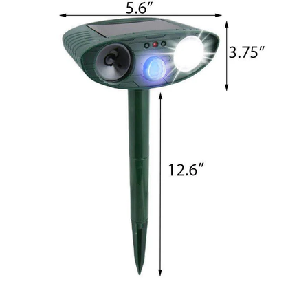 Weatherproof Solar Powered Animal Deterrent Ultrasonic Repeller