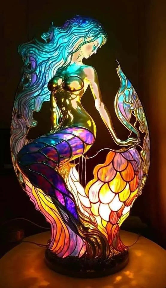 Beautiful Crystal Zoo Table Lamp