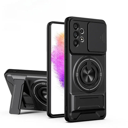 4-in-1 Protective Phone Case with Ring Holder & Kickstand