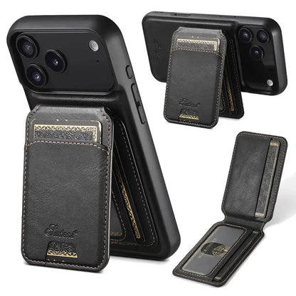 Vintage Leather Wallet Phone Case with Card Holder