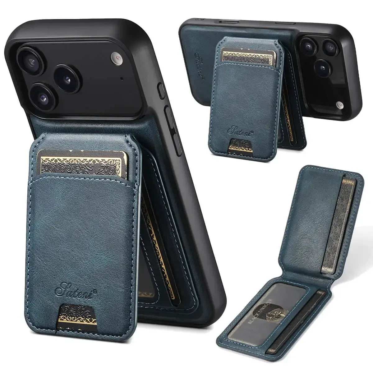 Vintage Leather Wallet Phone Case with Card Holder