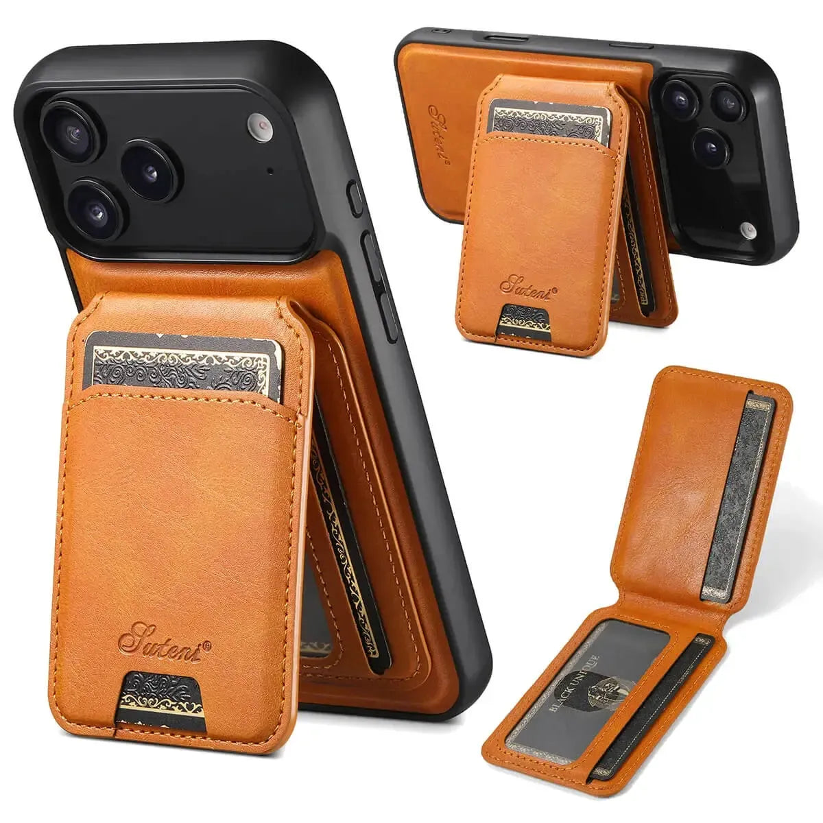 Vintage Leather Wallet Phone Case with Card Holder