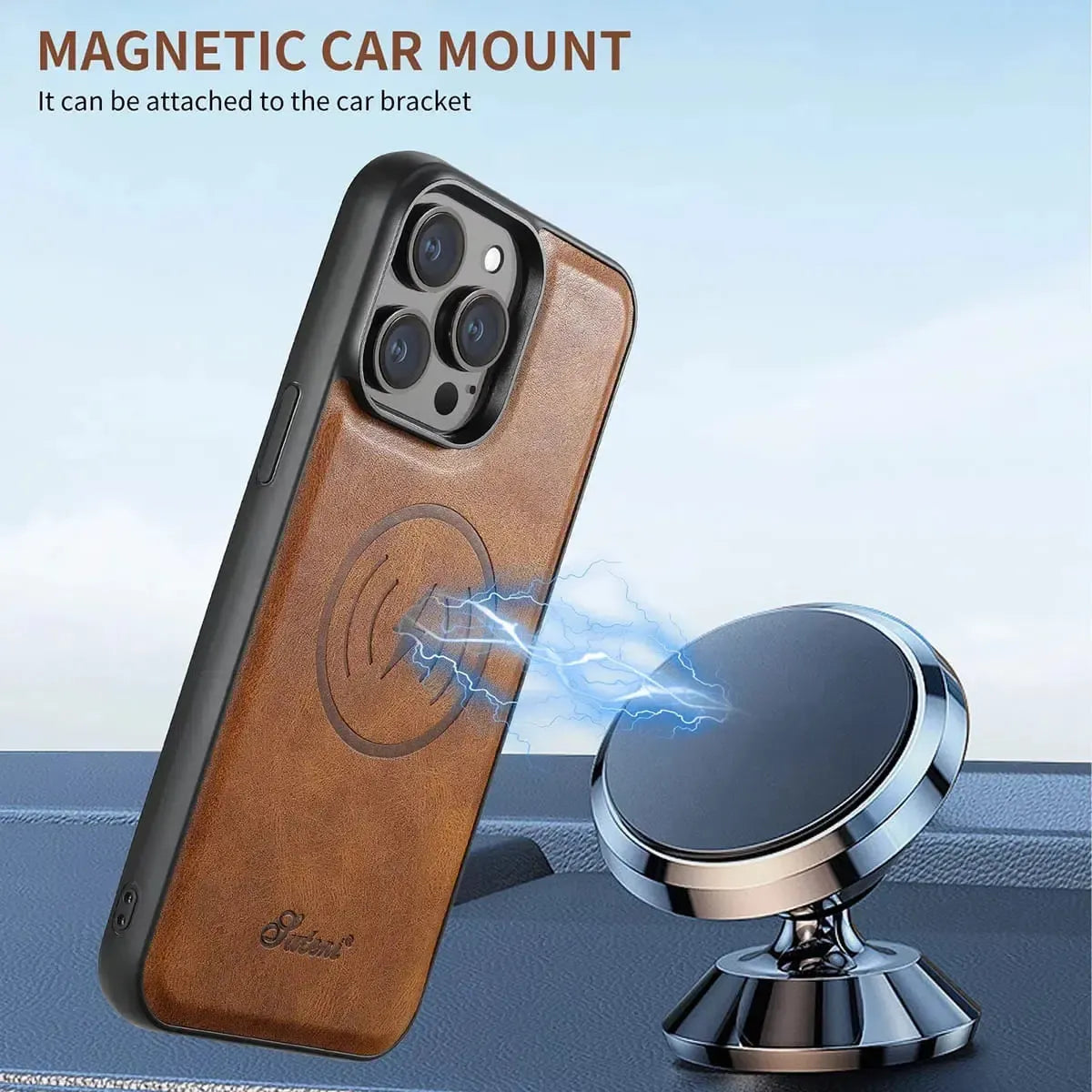 Vintage Leather Wallet Phone Case with Card Holder