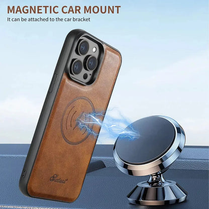 Vintage Leather Wallet Phone Case with Card Holder