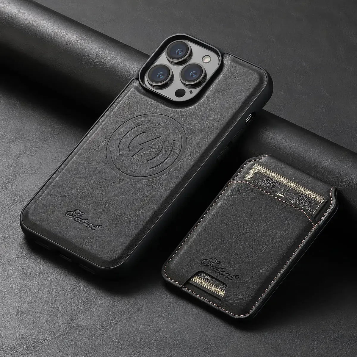 Vintage Leather Wallet Phone Case with Card Holder