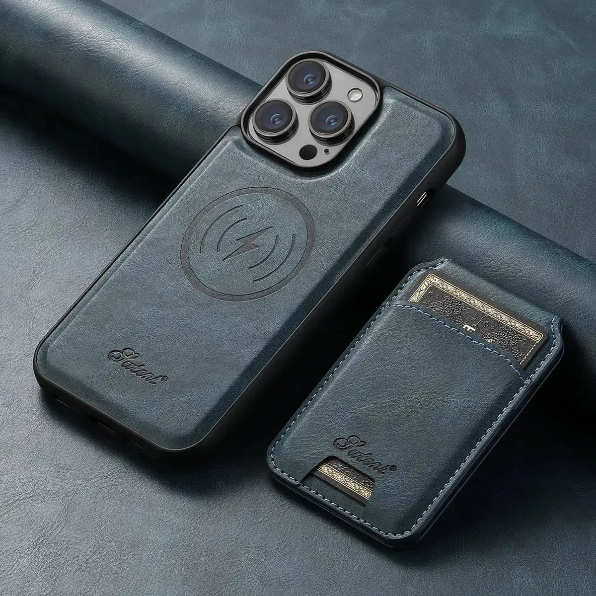 Vintage Leather Wallet Phone Case with Card Holder
